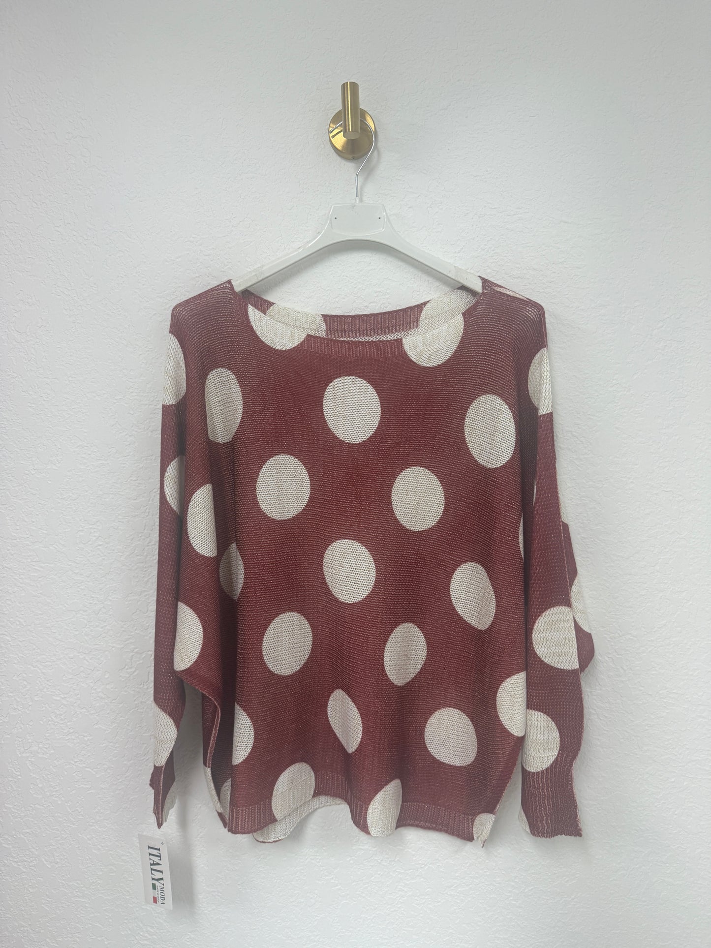 Italian Knit Polka Dots Top