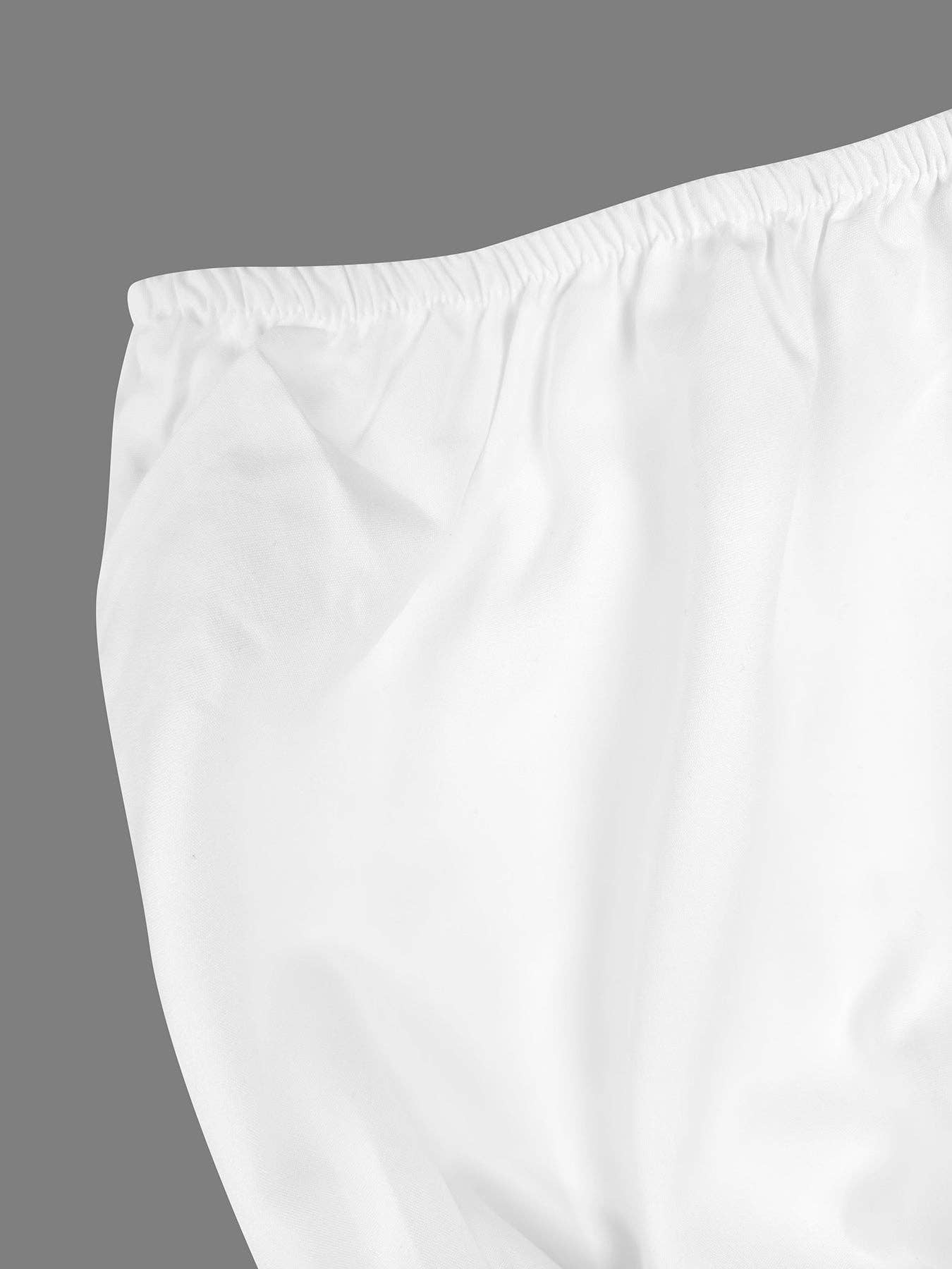 Long Sleeves Loose Solid Color Lapel Collar Mini Dresses: WHITE