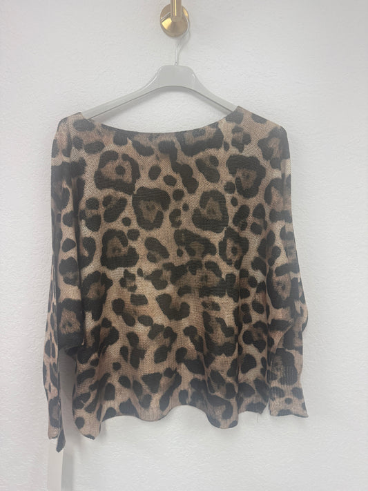 Italian Knit Leopard Top